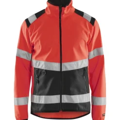 Softshell-takki Blåkläder 4877 Highvis, huomiopunainen/musta