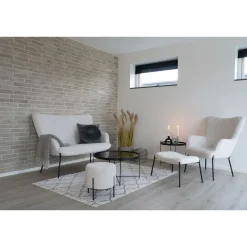 Sohva House Nordic Glasgow, 2-istuttava, valkoinen teddy