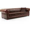 Sohva Linento Furniture Cupon, 4-istuttava, ruskea