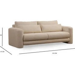 Sohva Linento Furniture Lily 3-istuttava eri värejä