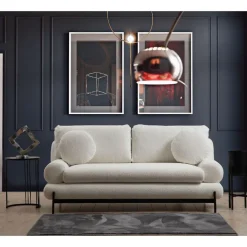 Sohva Linento Furniture Livorno 2-istuttava valkoinen