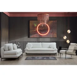 Sohva Linento Furniture Livorno 2-istuttava valkoinen
