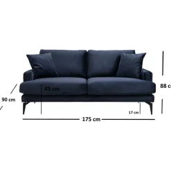 Sohva Linento Furniture Papira, 2-istuttava, eri värejä