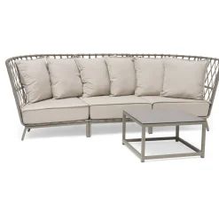 Sohvapöytä Hillerstorp Jet Set, 70x70cm, beige, keraaminen lasitaso