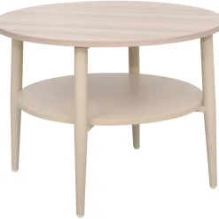 Sohvapöytä Home4You LESTER 60x60xK45 cm, vaalea puu/beige