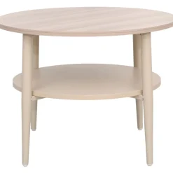 Sohvapöytä Home4You LESTER 60x60xK45 cm, vaalea puu/beige