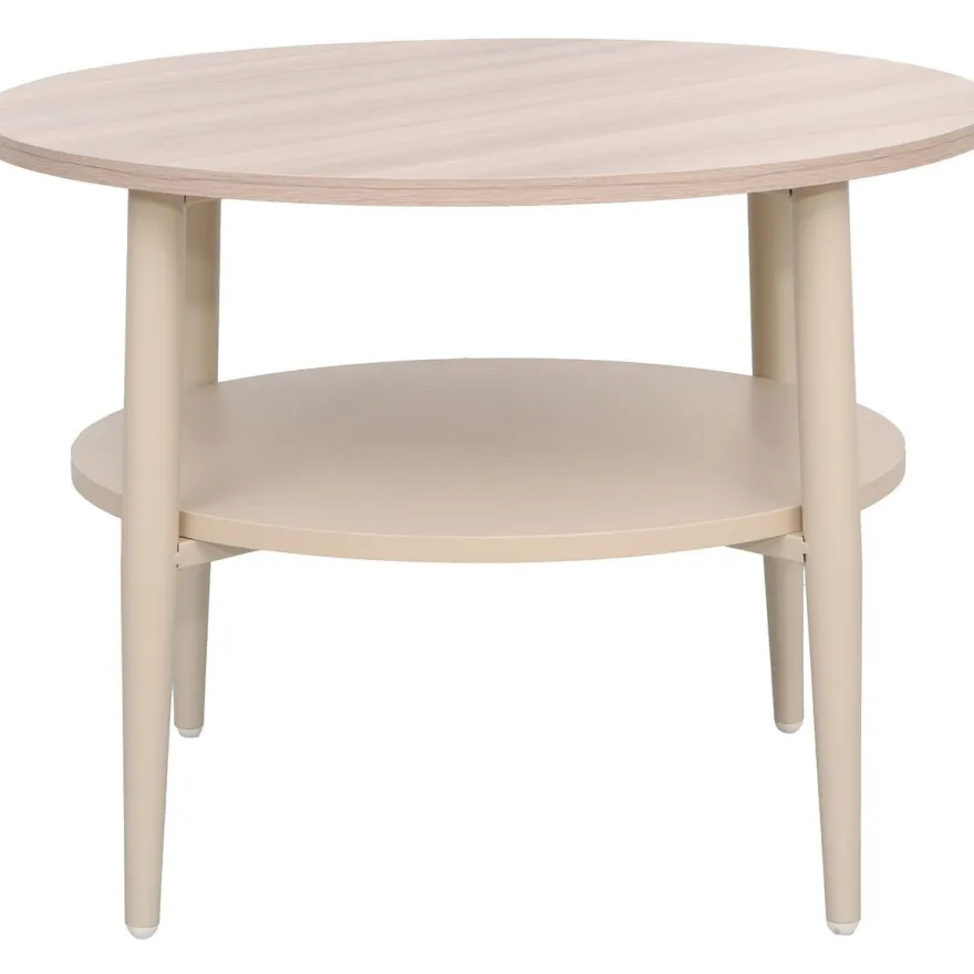 Sohvapöytä Home4You LESTER 60x60xK45 cm, vaalea puu/beige