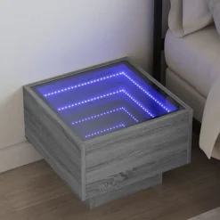 Sohvapöytä Infinity LED-valoilla, 40x40x30 cm, eri värejä (38660)