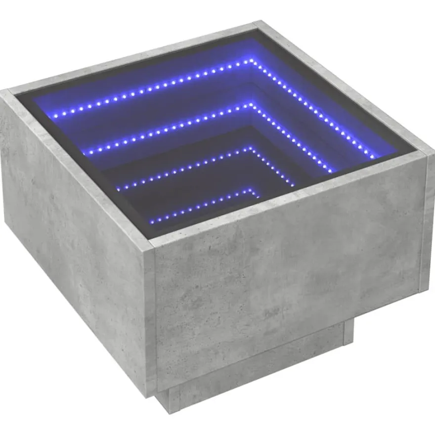 Sohvapöytä Infinity LED-valoilla, 40x40x30 cm, eri värejä (38660)