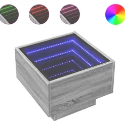 Sohvapöytä Infinity LED-valoilla, 40x40x30 cm, eri värejä (38660)