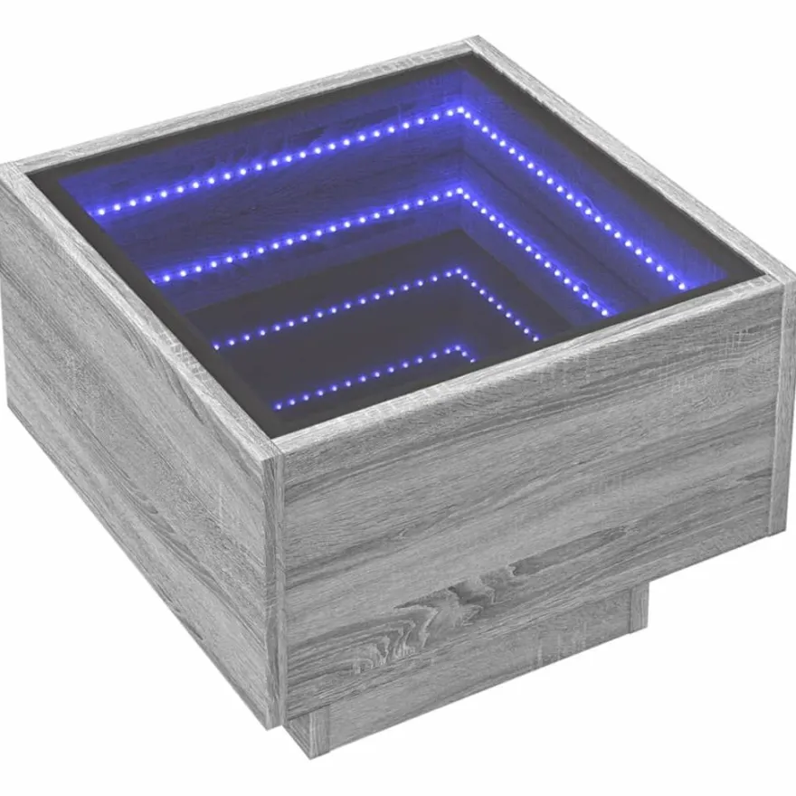Sohvapöytä Infinity LED-valoilla, 40x40x30 cm, eri värejä (38660)