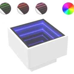 Sohvapöytä Infinity LED-valoilla, 40x40x30 cm, eri värejä (38660)