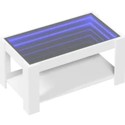Sohvapöytä LED-valoilla tekninen puu, eri kokoja ja värejä (38417)