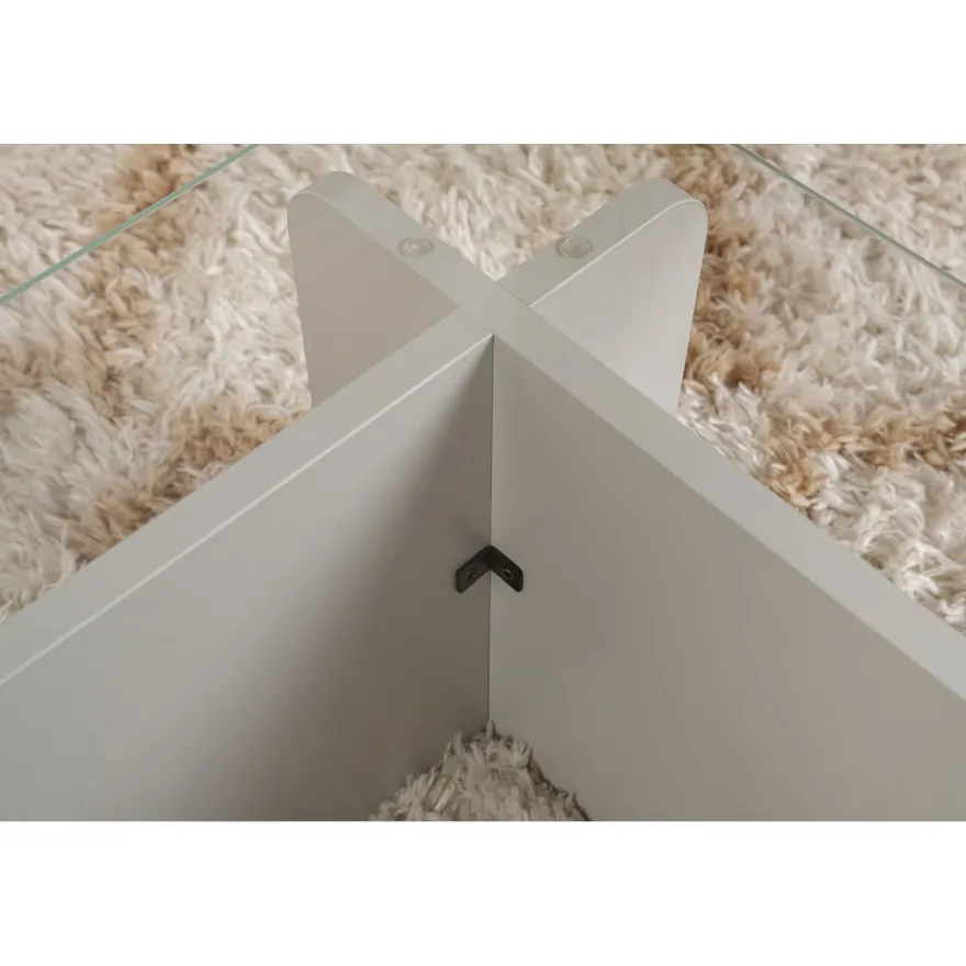 Sohvapöytä Linento Furniture Flavio 105x30cm lasikansi