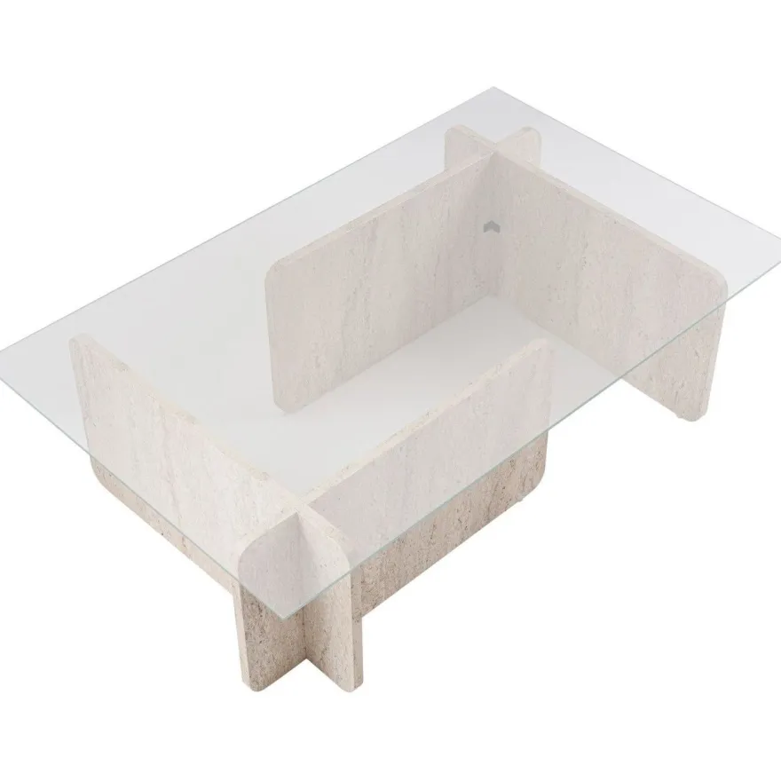 Sohvapöytä Linento Furniture Flavio 105x30cm lasikansi