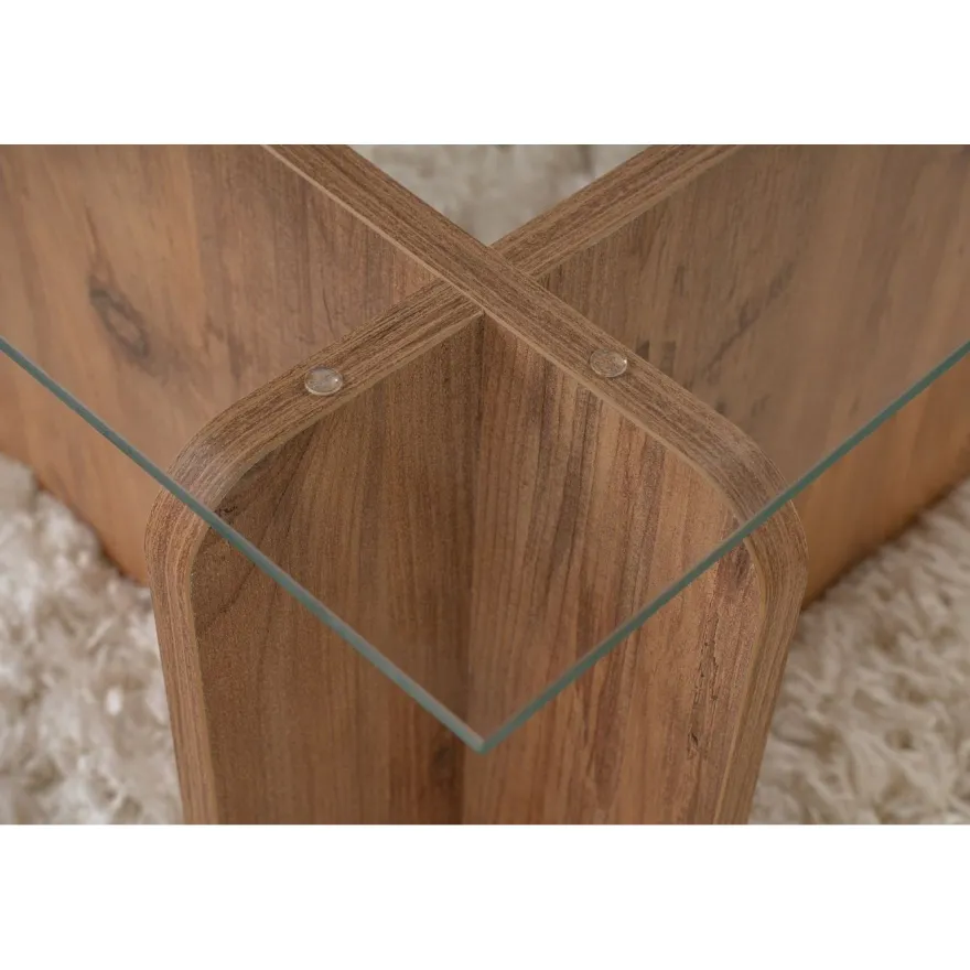 Sohvapöytä Linento Furniture Flavio 105x30cm lasikansi