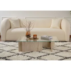 Sohvapöytä Linento Furniture Flavio 105x30cm lasikansi