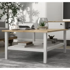 Sohvapöytä Linento Furniture FRN-20081, 100x70cm, valkoinen