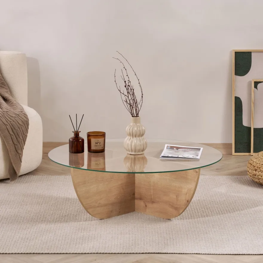Sohvapöytä Linento Furniture Liya, 90x90cm