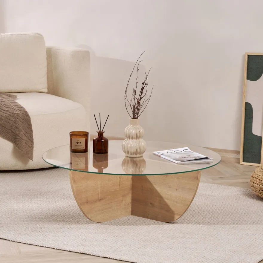 Sohvapöytä Linento Furniture Liya, 90x90cm