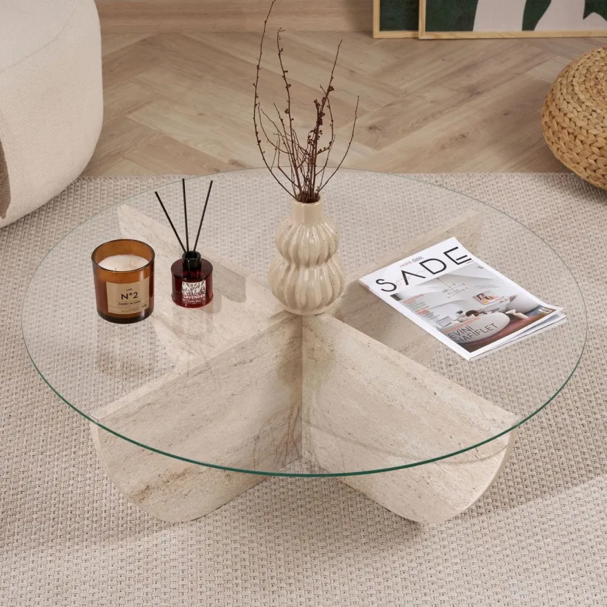 Sohvapöytä Linento Furniture Liya, 90x90cm