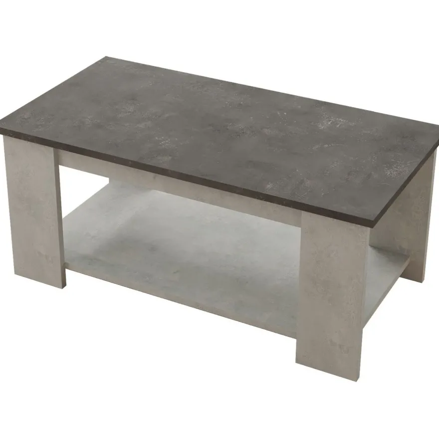 Sohvapöytä Linento Furniture LV15, kivikuosi, hopea/antrasiitinharmaa
