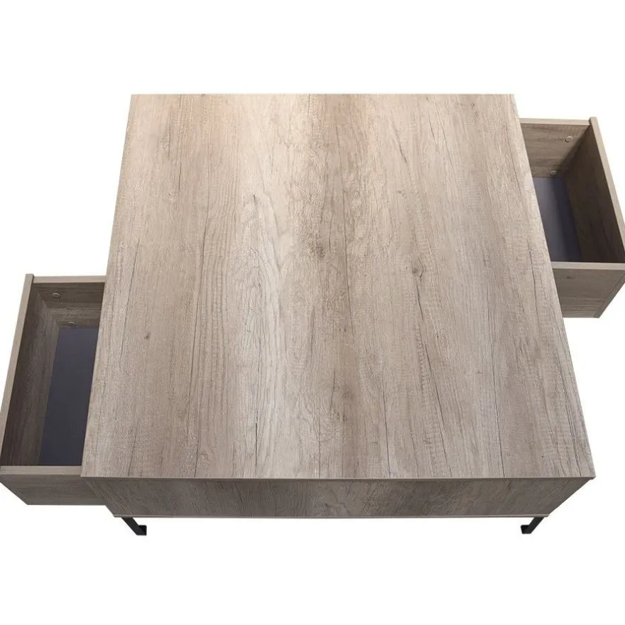 Sohvapöytä Linento Furniture SHP-660, 90x90cm, vetolaatikolla