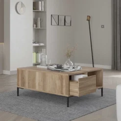 Sohvapöytä Linento Furniture SHP-660, 90x90cm, vetolaatikolla