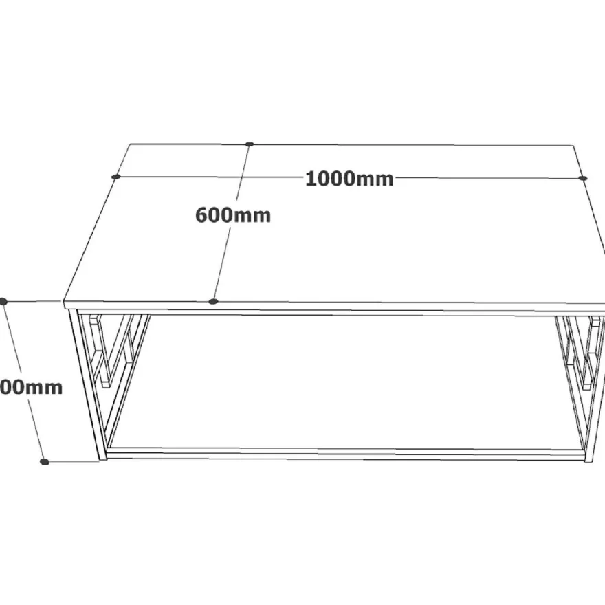 Sohvapöytä Linento Furniture VG12-GE valkoinen marmori/kulta