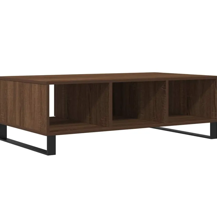 Sohvapöytä ruskea tammi 104x60x35 cm tekninen puu (27099)