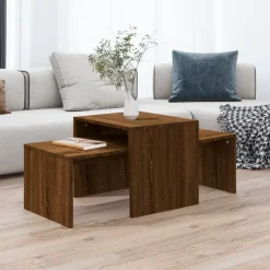 Sohvapöytäsarja 100x48x40cm, tekninen puu, eri värejä