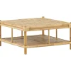 Sohvapöytä Venture Home Cane, 90x90cm, luonnollinen bambu