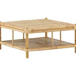 Sohvapöytä Venture Home Cane, 90x90cm, luonnollinen bambu