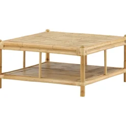 Sohvapöytä Venture Home Cane, 90x90cm, luonnollinen bambu