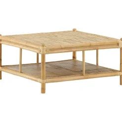 Sohvapöytä Venture Home Cane, 90x90cm, luonnollinen bambu