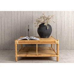 Sohvapöytä Venture Home Cane, 90x90cm, luonnollinen bambu