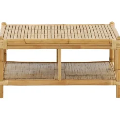 Sohvapöytä Venture Home Cane, 90x90cm, luonnollinen bambu