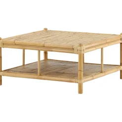 Sohvapöytä Venture Home Cane, 90x90cm, luonnollinen bambu