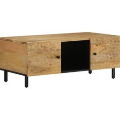 Sohvapöytä 100x54x40 cm, täysi puu, eri puulajeja ja värejä (32517)