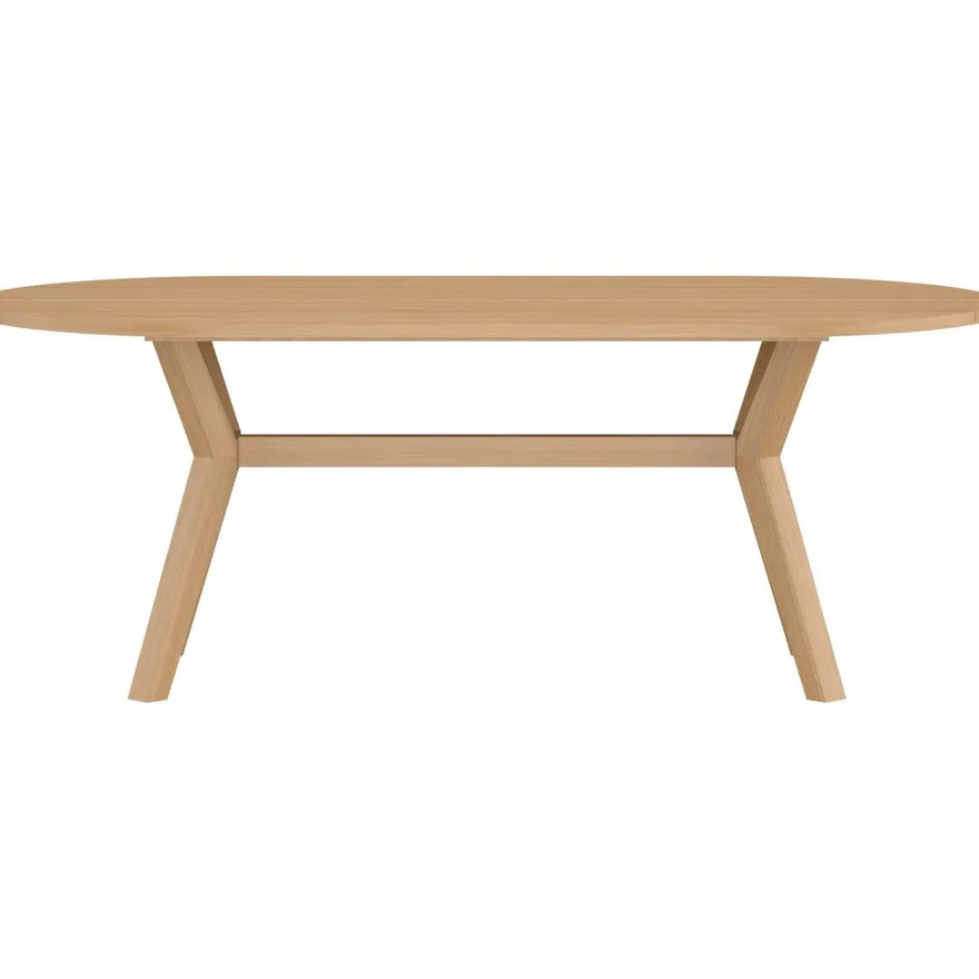 Soikea ruokapöytä Venture Home Kenya, 200x100cm, luonnollinen tiikki