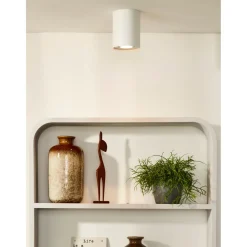 Spottivalaisin Lucide Tube, Ø9.6cm, GU10, valkoinen