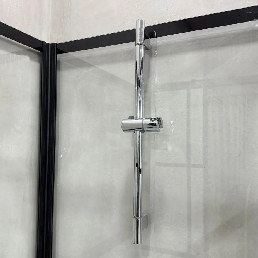 Suihkukaappi Bathlife Betrakta, 70x90cm / 90x70cm, suora, kirkas lasi, musta kehys
