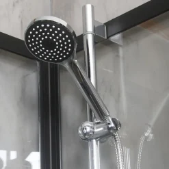 Suihkukaappi Bathlife Betrakta, 900x900mm, pyöreä, musta kehys