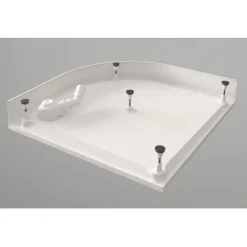 Suihkukulman allas Interia S0029-SET, kivimassa, 100x100cm, valkoinen