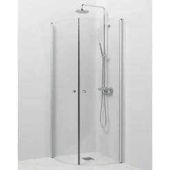 Suihkukulma Vihtan Ocean 4+4 800/900mm, kääntyvä kaareva, kirkas lasi