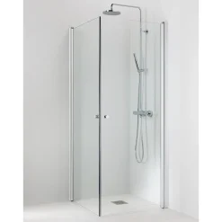 Suihkukulma Vihtan Pisara 3+3, 800/900mm, kääntyvä, suora kirkas lasi