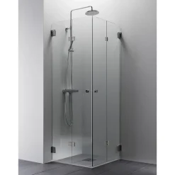 Suihkunurkka Vihtan Elegance 16, mittatilaus, kirkas lasi, musta