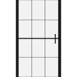 Suihkuovi karkaistu lasi 100x178cm musta