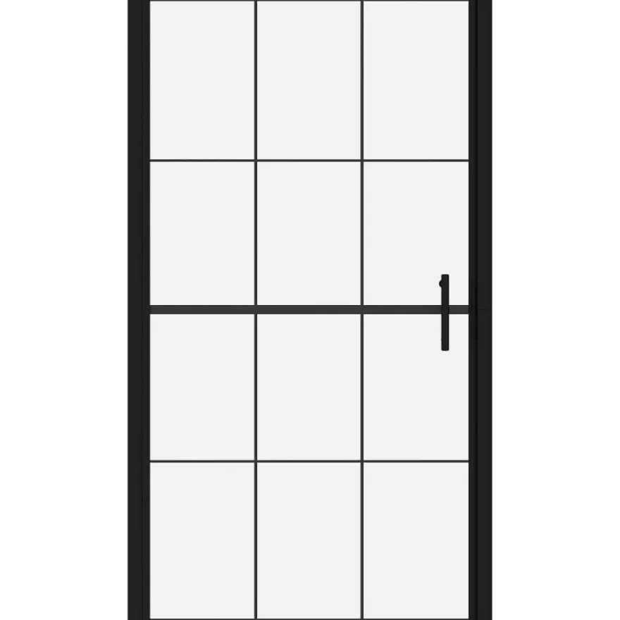 Suihkuovi karkaistu lasi 100x178cm musta