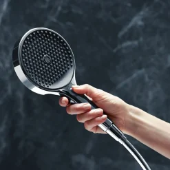 Suihkusetti Hansgrohe Rainfinity 130 3jet PowderRain Ecosmart, tanko 150 cm, saippua-alusta, kromi